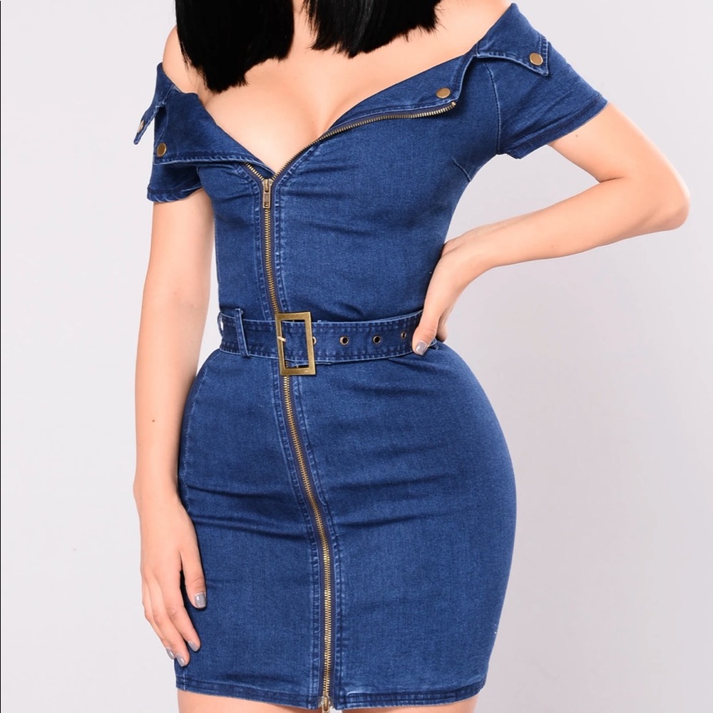 Denim dress- medium wash